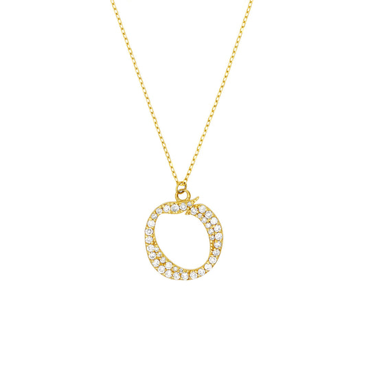 Diamond Gothic 'O' Necklace