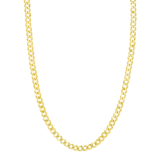 7mm Flat Open Cuban Chain with Lobster Lock