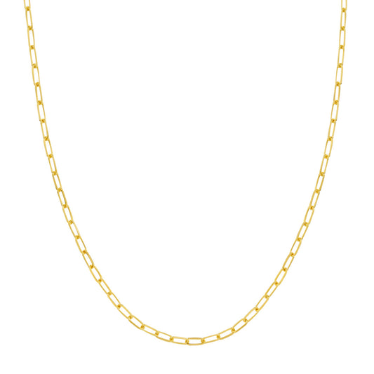 2.2mm Paper Clip Chain with Lobster Lock