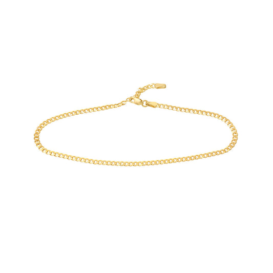 Open Curb Chain Adjustable Anklet