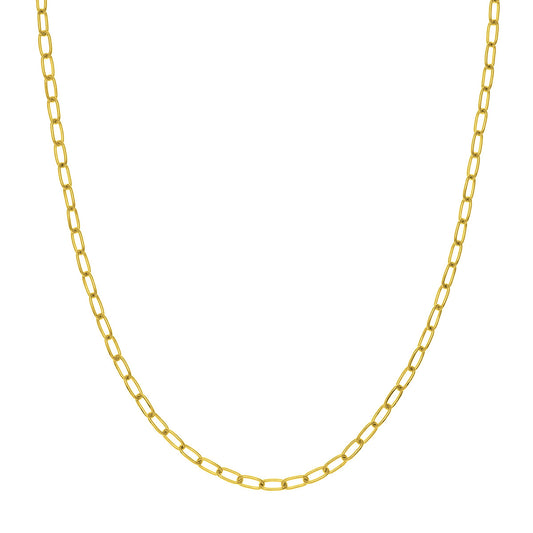 3.45mm Paper Clip Chain with Lobster Lock