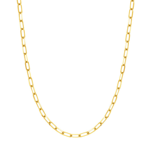 5.25mm Paper Clip Chain with Lobster Lock