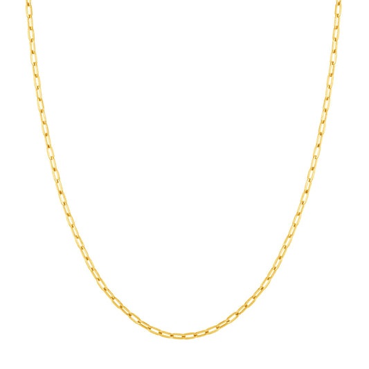 2.5mm Paper Clip Chain with Pear Shape Lock