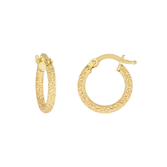Stardust Textured Mini Hoop Earrings