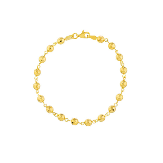 Diamond-Cut Beaded Bracelet