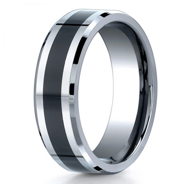 Benchmark 7mm Flat Cobalt Chrome Ring with Seranite Center